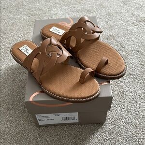 Crown Vintage Women's Brown Leather Sandals